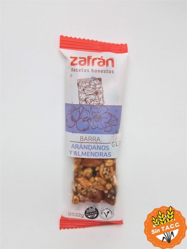 Barra De Cereal Zafran Arandanos Y Almendras