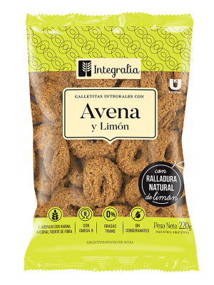 Galletitas Integrales Integralia Con Avena Y Limon