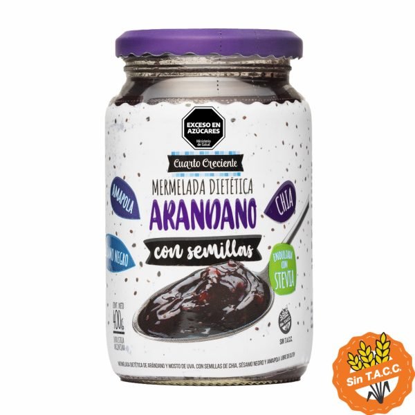 Mermelada Con Stevia Cuarto Creciente Arandanos Con Semillas