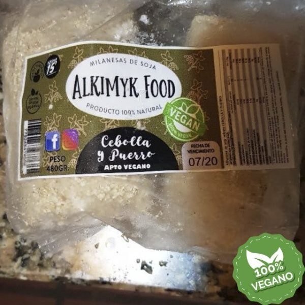 Milanesa De Soja Organica Alkimyk Puerro 4u.