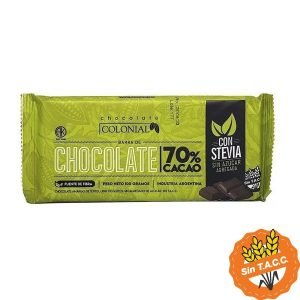 Chocolate Para Taza Colonial 70% Cacao con Stevia