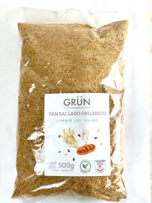 Pan Rallado Organico Integral Con Semillas Grun 500gr