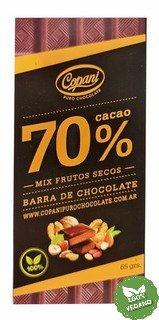 Chocolate Copani 70% Con Mix De Frutos Secos