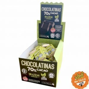 Chocolatina Colonial 70% Con Stevia