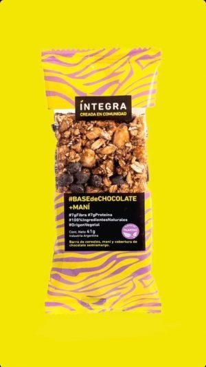 Barra De Cereal Integra Chocolate Y Mani