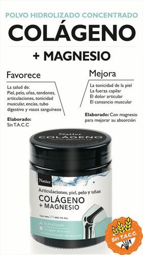 Colageno + Magnesio Natier 250gr